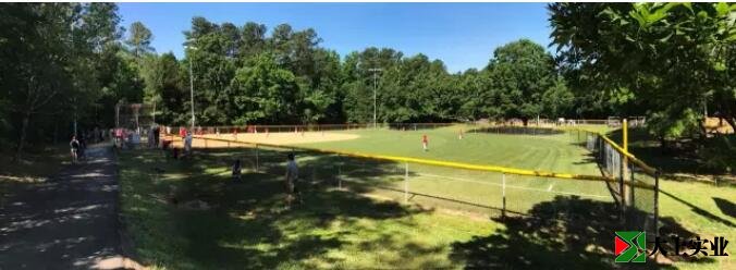 圖2 周末北卡公園里的兒童棒球賽