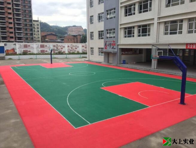 籃球場懸浮式拼裝地板效果