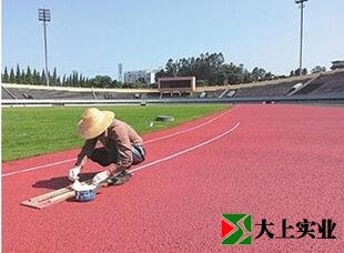 塑膠跑道施工步驟-畫線