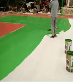 丙烯酸球場(chǎng)施工-面漆施工